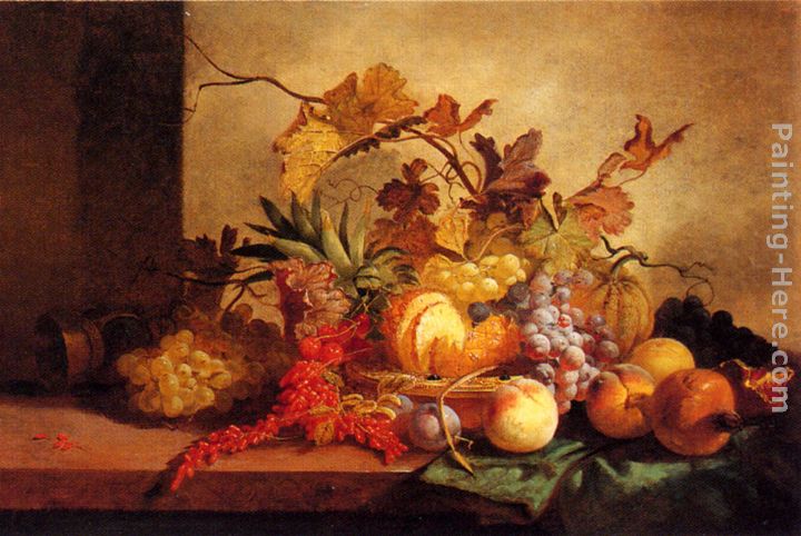 An Exotic Still Life painting - George Lance An Exotic Still Life art painting